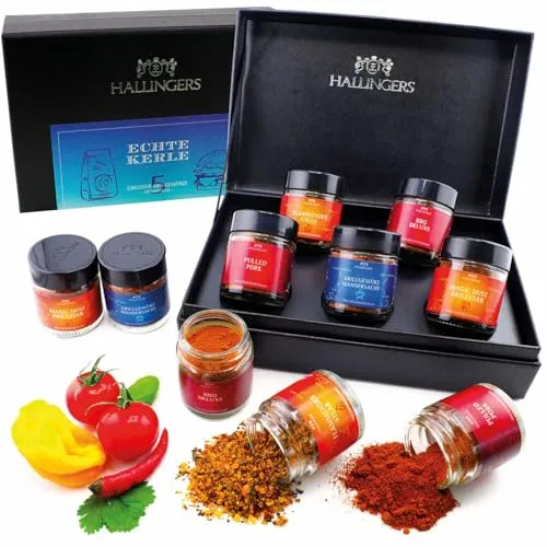 Hallingers Genuss Manufaktur Gewürz Geschenkset handgemacht, 5 Gewürze aus aller Welt