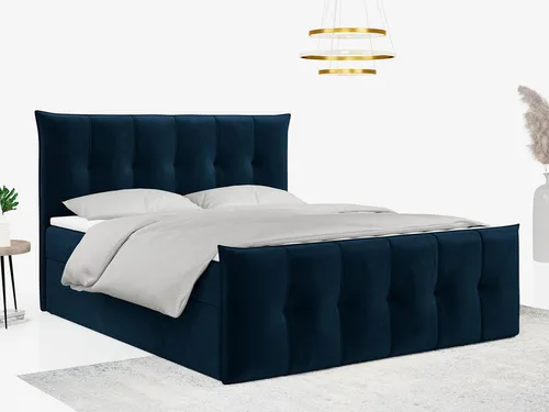 Boxspringbett PREMIUM-11 in blau von MKS MÖBEL