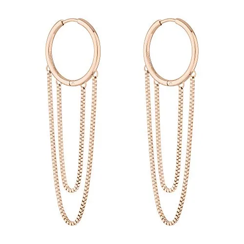 LIEBESKIND BERLIN Creole (Roségold) LJ-0457-E-65 - Ohrringe für Damen aus roségoldfarbenem Edelstahl, elegant und zeitlos im Design. Perfekt als Geschenk für jeden Anlass, in einer stilvollen Liebeskind Geschenkbox.