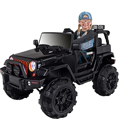 Actionbikes Motors Kinder Elektroauto Jeep Adventure - Elektrofahrzeuge für Kinder ab 3 Jahre, mit 12V-Antrieb, Sicherheitsgurt und Fernbedienung für maximale Sicherheit – ideal für Offroad-Abenteuer!