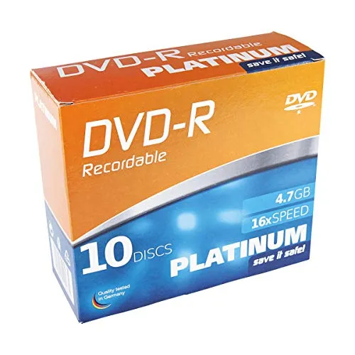 PLATINUM DVD-R 4,7GB 16x 10er Slimcase 102567