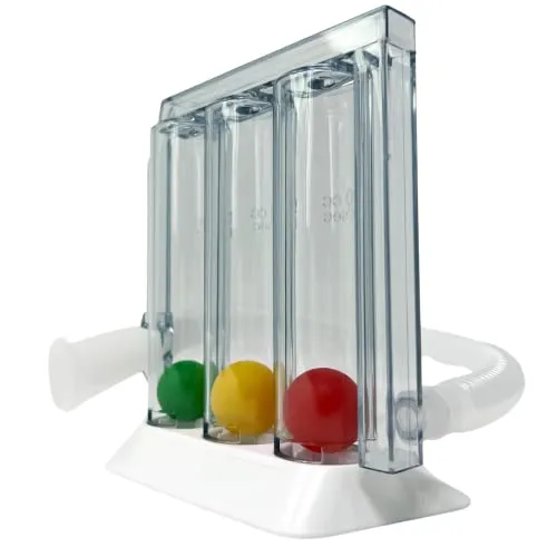 PULMO-TRAIN 3-Kammer Atemtrainer von ATC Handels GmbH, Trainer für Logopädie Therapie Ergotherapie Lungentraining Lungentrainer Atemtraining