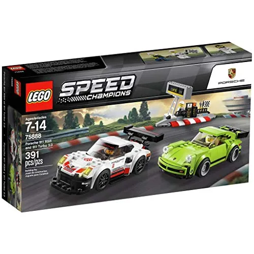 LEGO 75888 Speed Champions Porsche 911 RSR und 911 Turbo 3.0 - Bauklötze & Bausteine – Erlebe die Faszination des Rennsports mit authentischen Details und abnehmbarer Windschutzscheibe für spannende Spielmomente!