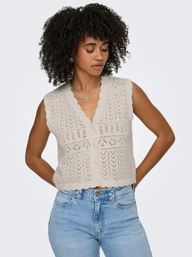 ONLY Strickjacke ONLIRINA V-NECK BUTTON VEST KNT NOOS von ONLY