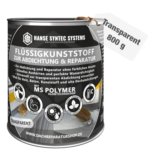 HSS Flüssigkunststoff – UV- & witterungsbeständig für Abdichtung & Reparatur - Wasserabdichtungen: Hoch elastischer MS-Polymer für langlebige Abdichtungen, ideal für Holz, Glas und Dachflächen – bis zu 20 Jahre haltbar und einfach aufzutragen.
