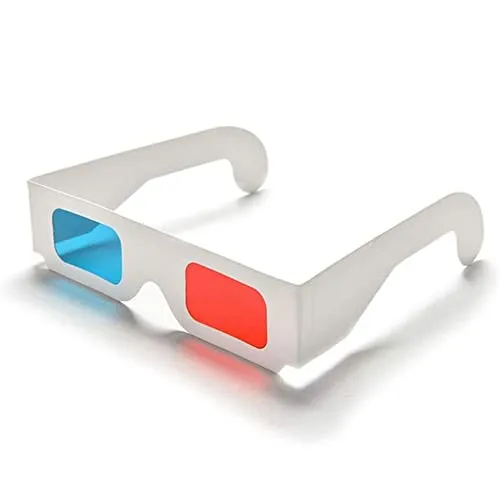Rastapulz 3D Brille, 20 Paar Stereo Objektive Aus Rotem und Blauem Papier für Filme Set 3D Brille Aus Anaglyphen Papier