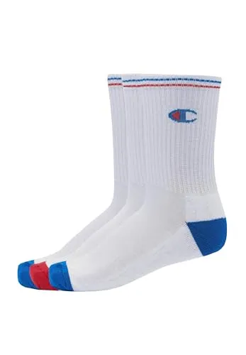 Champion Unisex Core Multicolor 3pp crew F linge, Weiß, 35-38 EU