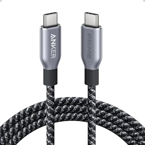 Anker Prime USB C auf USB C Kabel 240W - USB Kabel mit 240W Schnellladung, langlebig und aus 100% recyceltem Material, ideal für effizientes Laden von MacBook und iPhone.