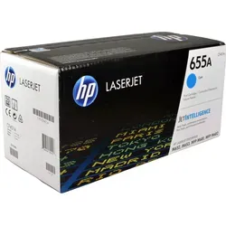 HP Toner CF451A 655A Cyan - Hohe Reichweite - Toner für HP Drucker, original mit einer Kapazität von ca. 10.500 A4-Seiten bei 5%, ideal für hohe Druckvolumen und brillante Farbdrucke.
