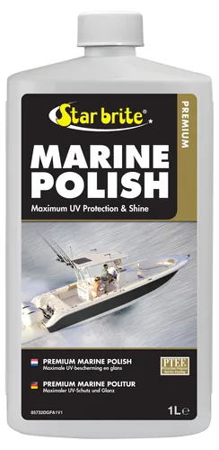 STAR BRITE Premium Marine Polish – Maximaler UV-Schutz & Hochglanz-Finish – UV-Inhibitoren stoppen Ausbleichen, Auskreiden und Oxidation – Weist Wasser, Flecken und andere Ablagerungen ab