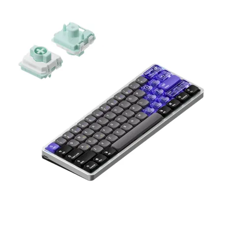 Nuphy Air60 HE Gaming-Tastatur mit Magnetischen Schaltern - Mechanische QWERTY Tastatur mit USB-C Anschluss, ideal für Gamer, bietet präzise Eingaben und ein elegantes Design.