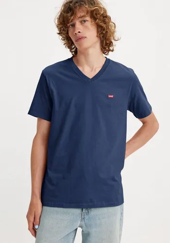 Levi's® V-Shirt LE ORIGINAL HM VNECK mit Logostickerei in blau von Levi's®