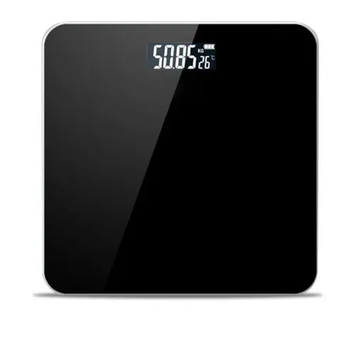Emeco Personenwaage mit LCD-Display, schwarz