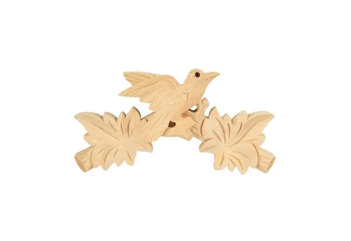 Selva Technik Wanduhr Kopfstück für Kuckucksuhren - Einzigartiges Kopfstück für Kuckucksuhren aus handgeschnitztem rohem Holz, 21 cm breit. Jedes Stück ist ein Unikat und verleiht Ihrem Wohnraum einen rustikalen Charme.