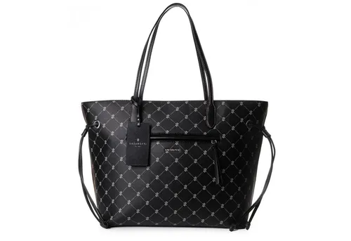 Lazarotti Shopper Palermo - Kunstleder in Schwarz - Eleganter Kunstleder Shopper mit Reißverschluss, ideal für den Alltag. Maße: 37.5cm x 17cm x 32cm, großes Hauptfach und praktische Innenausstattung.