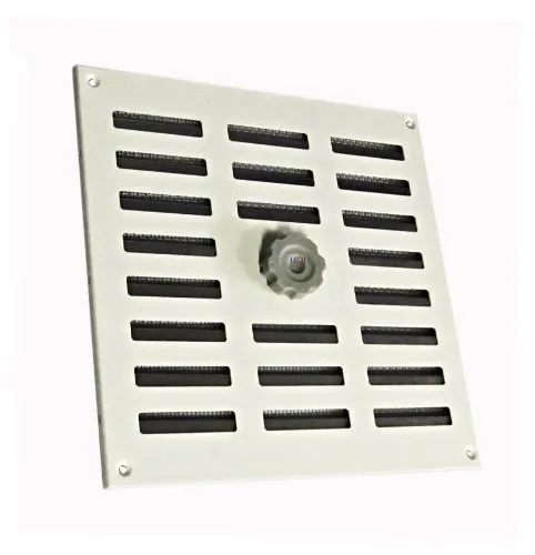 Lüftungsgitter LG 2525 SW - Alu Weiss 250 x 250 mm - Abzüge, Gitter & Belüftungen - Hochwertiges Schiebegitter aus Aluminium, ideal für optimale Luftzirkulation und moderne Innenräume.