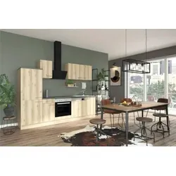 Küchenzeile mit Geräten und Spüle 270 cm Wildeiche OPTIFIT