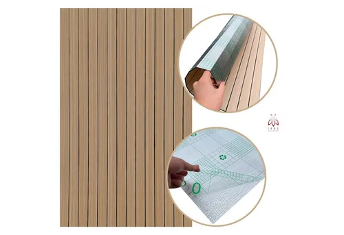 IKHEMalarka Selbstklebendes Wandpaneel 100x60 cm – Braun/Beige