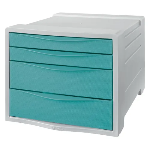 Esselte Schubladenbox Colour'Ice 4 Schübe blau/lichtgrau