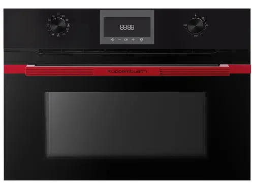 Küppersbusch CBM 6330.0 SE8 K-Series. 3 Compact Backofen mit Mikrowelle Schwarz/Hot Chili