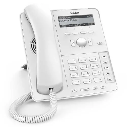 SNOM D715 VOIP Tischtelefon - Gigabit Ethernet, Breitbandaudio und USB-Anschluss für maximale Flexibilität in Weiß