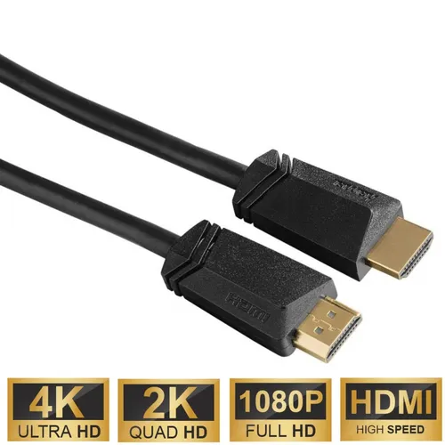 Hama 5m HDMI-Kabel Anschluss-Kabel 3D 4K 2K UHD HD TV PC Monitor Konsole