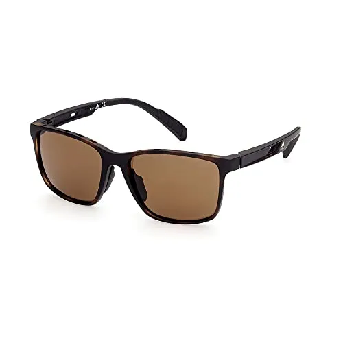 adidas Herren Sp0035 Sonnenbrille, Braun, 56 - Sportbrille für Indoor & Outdoor, mit anpassbaren Nasenpads und seitlicher Belüftung für perfekten Sitz und Luftzirkulation – ideal für Sportler!