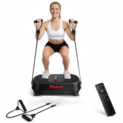 Funlife V6 Vibrationsplatte – 120kg, 180 Stufen, Bluetooth & Lautsprecher