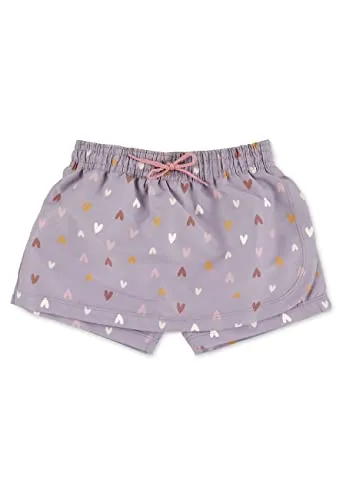 Sterntaler Badeshorts Herz Print - Badeshorts für Mädchen mit integriertem UV-Schutz 50+, ideal für Freibad, See oder Strand, schnelltrocknend und leicht an- und auszuziehen.