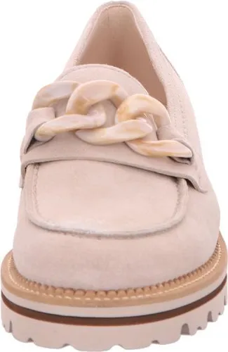 Gabor Slipper - Bequeme Wanderschuhe in Größe 6½ aus hochwertigem Echtleder, ideal für entspannte Spaziergänge mit rundem Schnitt und blockabsatz für optimalen Komfort.