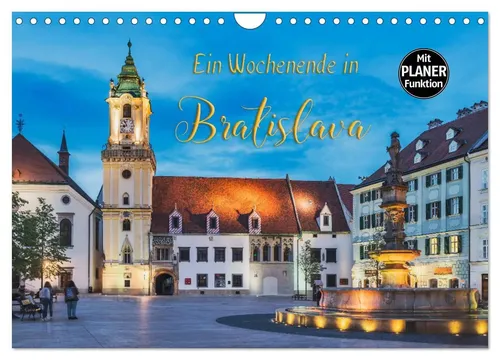 Gunter Kirsch | Ein Wochenende in Bratislava - Wandkalender 2026 - Kalender im DIN A4 Querformat, ideal für Reisefans und Kunstliebhaber, mit wunderschönen Motiven von Bratislava für 2025.