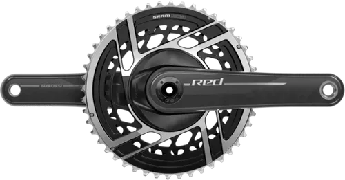 SRAM Red E1 DUB Carbon Kurbelgarnitur 165 mm 2x12-fach - Fahrradkurbeln mit hochwertiger Carbon-Konstruktion, perfekt für maximale Leistung und Effizienz beim Radfahren.