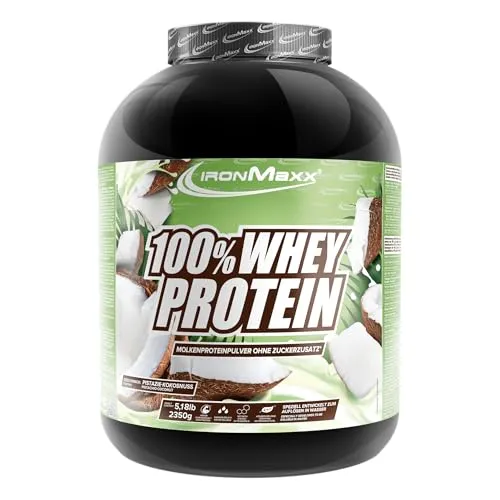 IronMaxx 100% Whey Protein Pulver 900g - Milk Chocolate - Molkenproteine mit 37g Protein pro Portion, ideal für Muskeltraining und Fitness, ohne künstliche Zusätze und zuckerarm für maximalen Geschmack.