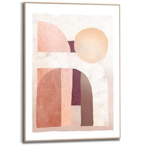 Reinders! Poster Abstrakt im Holzrahmen - Stilvolles Wandposter im Holzrahmen, vielseitig einsetzbar zum Hinstellen oder Aufhängen, ideal für individuelle Raumgestaltung.