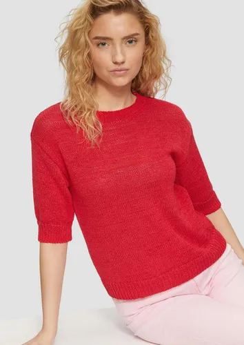 s.Oliver Kurzarm Pullover mit Relaxed Fit - Bequemer Kurzarm Pullover in elastischer Qualität, weich und glatt. Ideal für entspannte Tage und lässige Outfits.