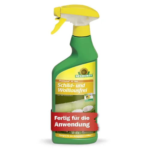 NEUDORFF Promanal AF Schild-Wolllausfrei 0,5 L - Gebrauchsfertiges Insektizid gegen Schildläuse und Wollläuse, ideal für die Pflanzenpflege mit einfacher Anwendung im praktischen Sprayformat.