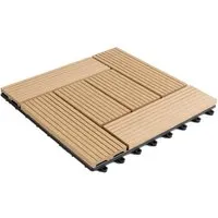 Produktbild WPC Terrassenfliesen Classic Teak 30 x 30 cm