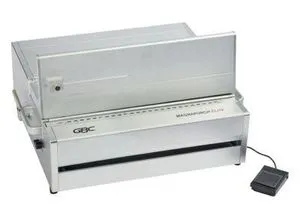 GBC Bindegerät Magnapunch Elite 4410046 - Innovatives halbautomatisches Bindegerät für bis zu 30 Blatt, ideal für Büros und Druckereien. Schneller Wechsel zwischen 8 Stanzmustern und hohe Langlebigkeit garantieren effizientes Arbeiten.
