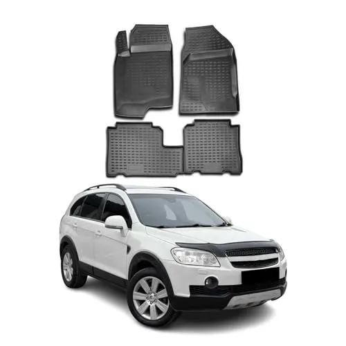 OMAC Auto-Fußmatten für Chevrolet Captiva 2006-2017 - Fahrzeugspezifische 3D-Fußmatten aus TPE, rutschfest und wasserdicht, bieten perfekten Schutz und einfache Reinigung für Ihren Innenraum.