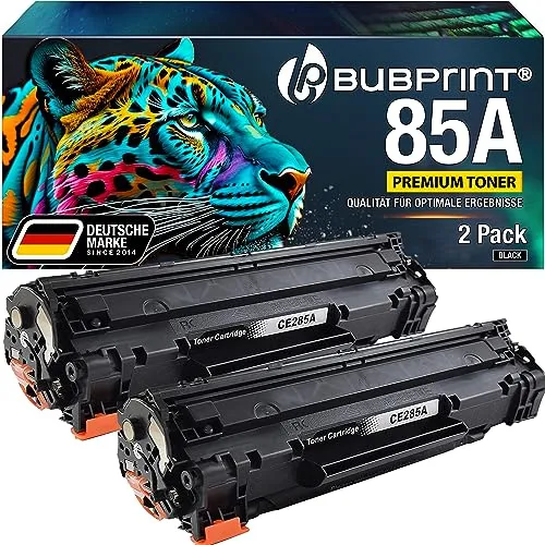 Bubprint 2 Tonerkartuschen kompatibel als Ersatz für HP 85A CE285A für Laserjet Pro P1102 P1102W P1106 P1100 P1109W M1132 M1136 MFP M1212nf M1217nfw M1212 M1210 Schwarz