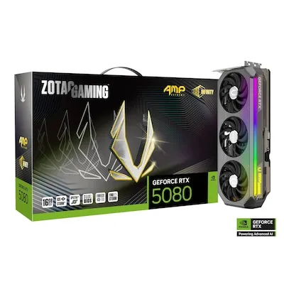 ZOTAC GAMING GeForce RTX 5080 AMP Extreme INFINITY - Grafikkarten mit überragender Leistung und fortschrittlicher Kühlung für ein optimales Gaming-Erlebnis.