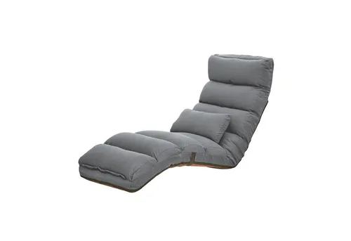 HTI-Living Relaxliege Maribel, Grau - Bodensessel für entspannte Momente, mit einer maximalen Belastbarkeit von 150 kg und stilvollem grauen Polyesterbezug.