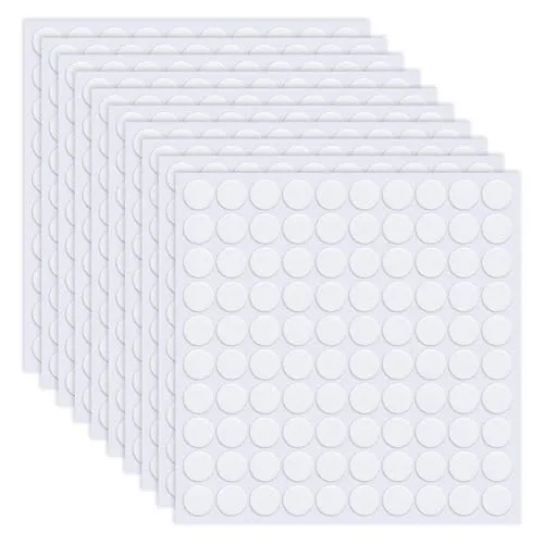 Doppelseitige Klebepunkte 1000 Stück Transparente Klebepunkte Runde Selbstklebende Klebe Punkte für Party Dekorationen DIY Handwerk (10 mm)