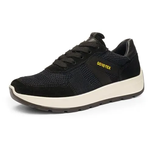 ara Damen New York Sneaker - Schwarz, 41.5 EU Weit - Damen-Sneaker mit Wechselfußbett, ausgestattet mit Gore-Tex für optimalen Komfort und Atmungsaktivität.