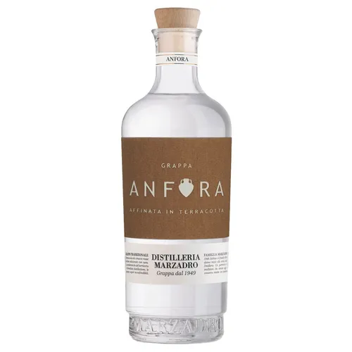 Marzadro Grappa Anfora – Edler Grappa aus Terrakotta - Grappa aus dem Trentino, in Terrakotta gelagert für ein einzigartiges Aroma. Ideal für Kenner und Liebhaber feiner Spirituosen.