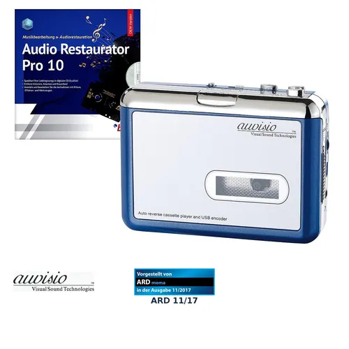 auvisio Tragbarer USB-Kassettenspieler für MP3-Aufnahme inkl. Software