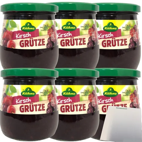 Kühne Rote Kirsch Grütze 6er Pack 6x375g Glas usy Block