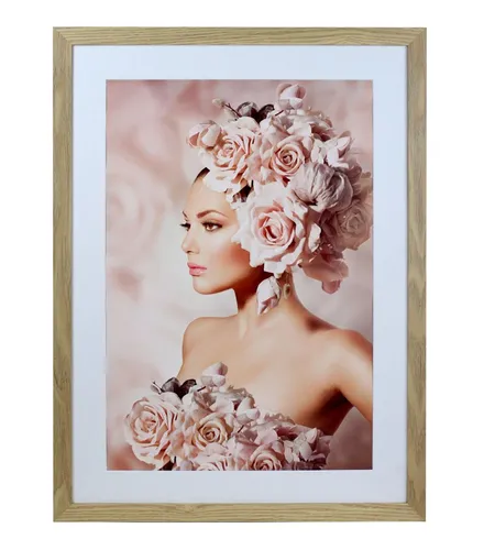 IDEAL TREND Bilderrahmen Bilderrahmen Holz Rahmen Plexi Acryl Collage Wanddeko Poster quadratis, für 1 Bilder (1 St), bruchsicheres Kunststoffglas