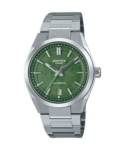 Casio Edifice EFK-100D-3AER Automatikuhr - Hochwertige Herrenarmbanduhr mit galvanischem, grünem Zifferblatt im Carbon-Stil, 100 m wasserdicht und 40-Stunden-Gangreserve – ideal für stilbewusste Männer.