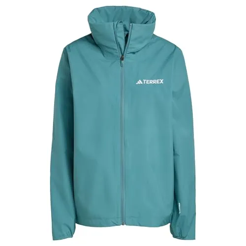adidas Damen Terrex Multi Essentials 2 Layer Rain Jacket, Preloved Teal, M